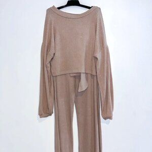 Fashion Nova Ribbed Pant Set